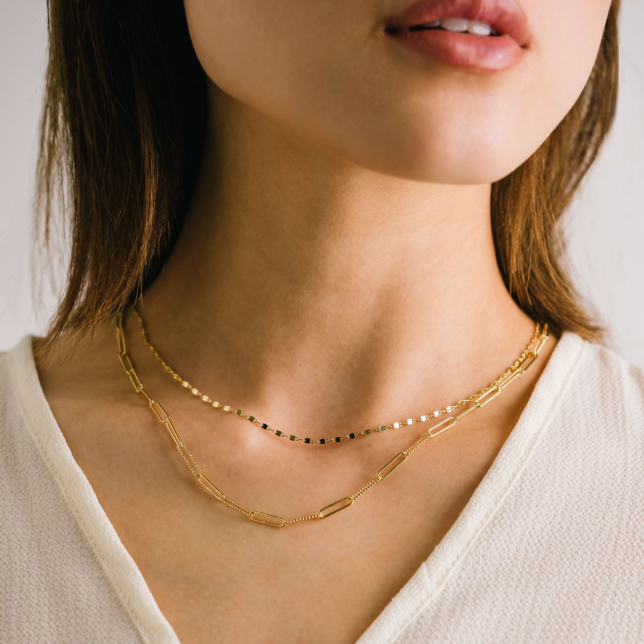 Arlo Paperclip Layered Necklace – Lover's Tempo