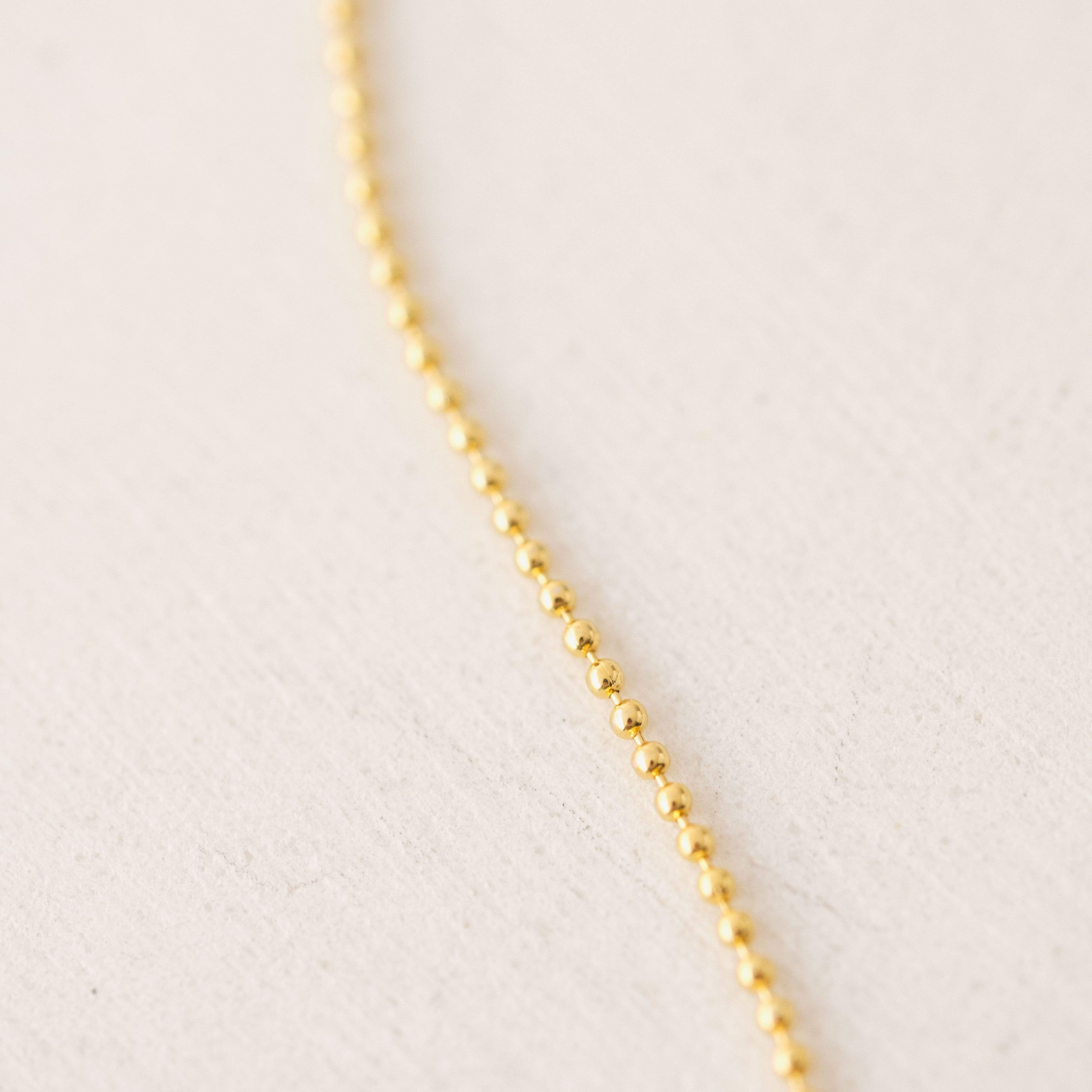 Long gold discount ball chain necklace