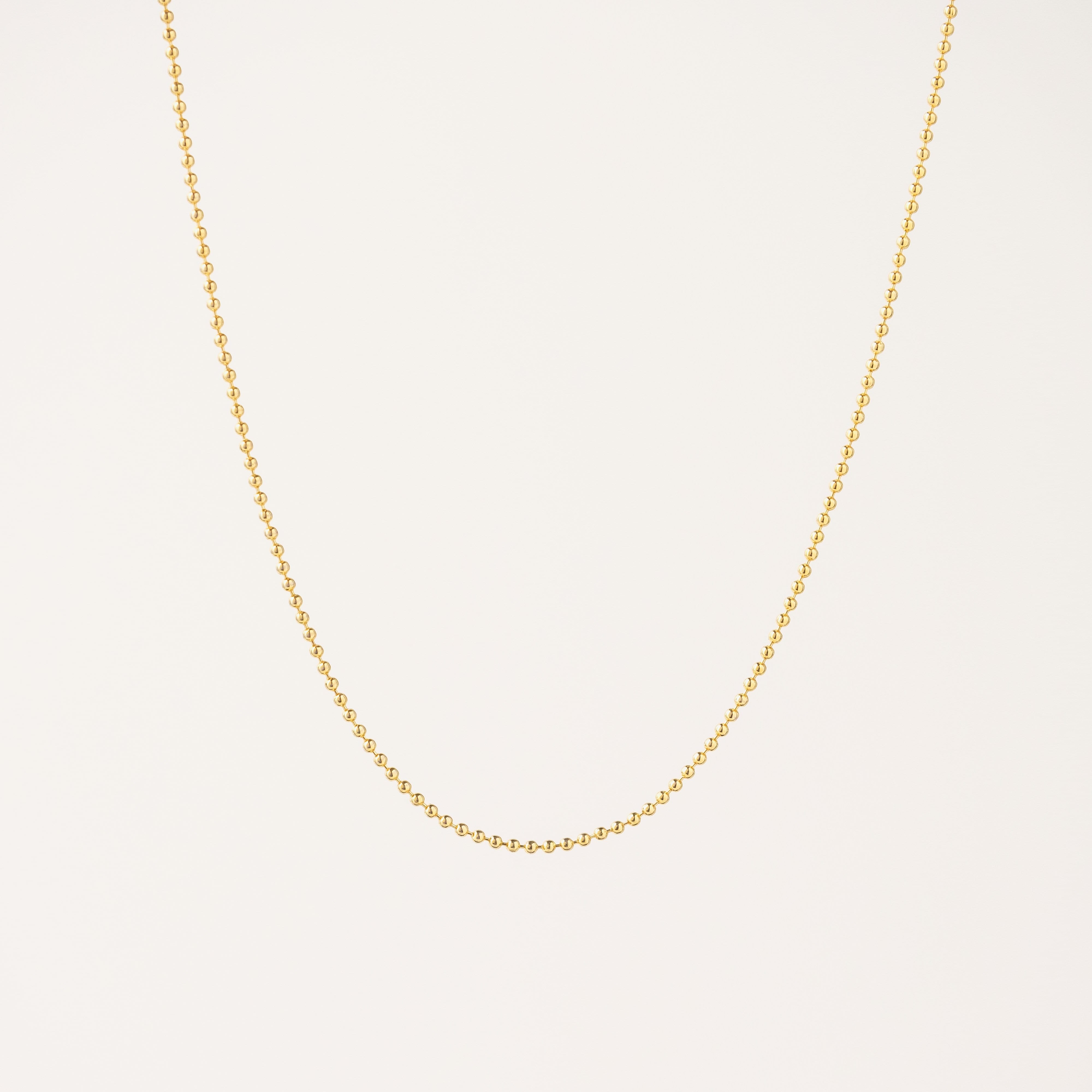 Gold plated ball chain necklace on sale