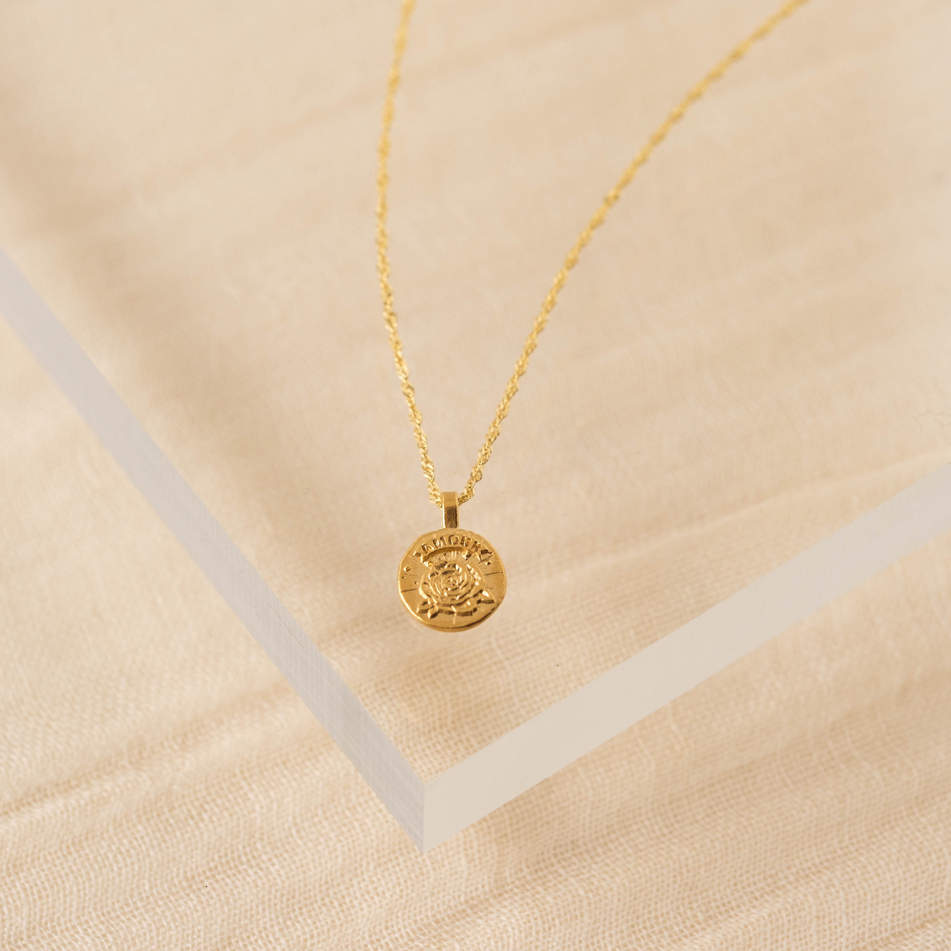 Rose Coin Necklace