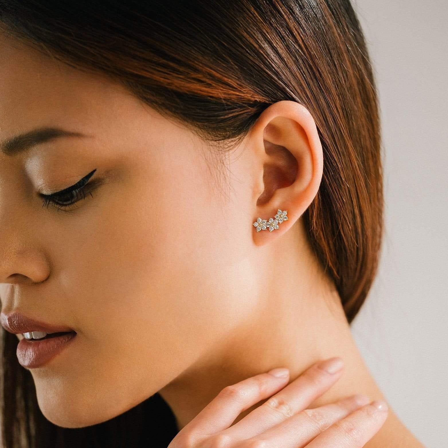 Loving heart climber earrings sale
