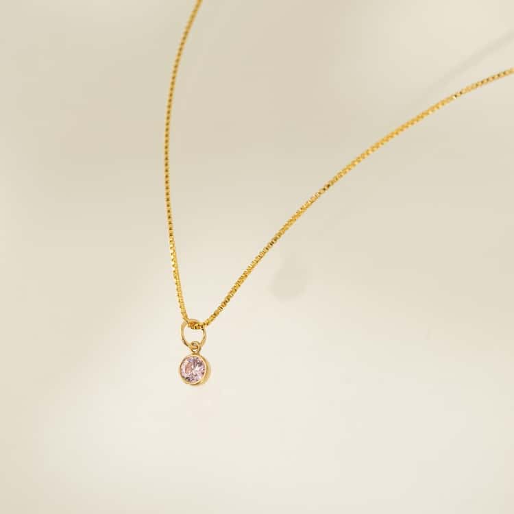 October Birthstone Gold-Filled Necklace