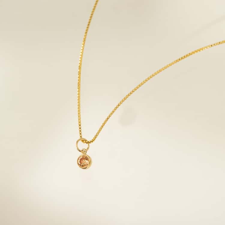 November Birthstone Gold-Filled Necklace