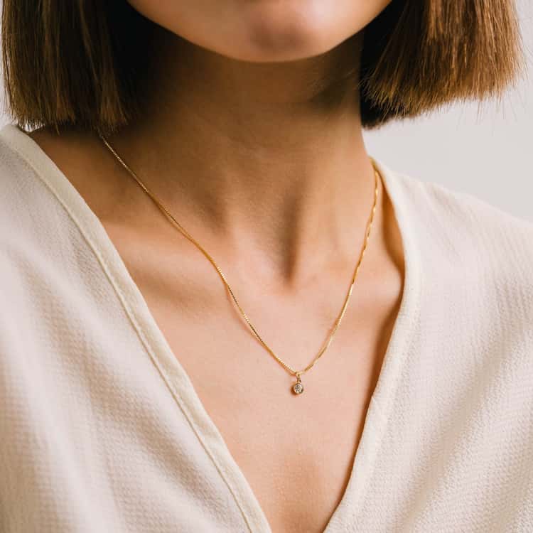 July Birthstone Gold-Filled Necklace