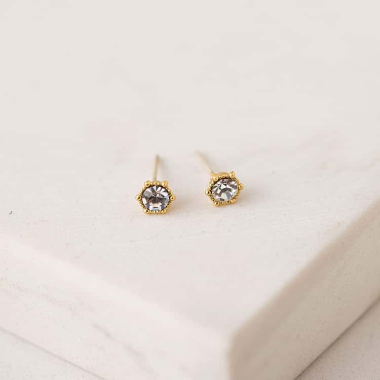 Astrid Stud Earrings with Swarovski Crystals