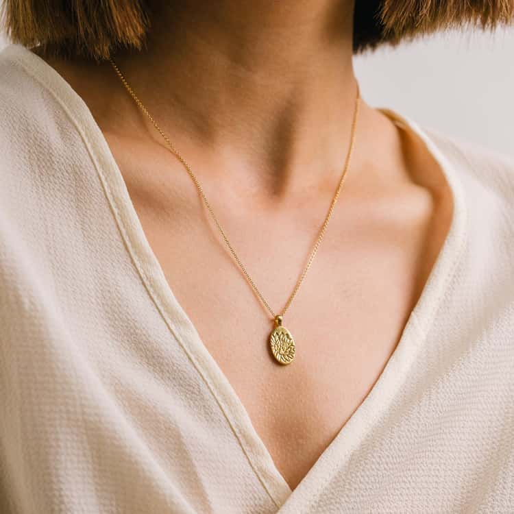 June Birth Flower Pendant Necklace