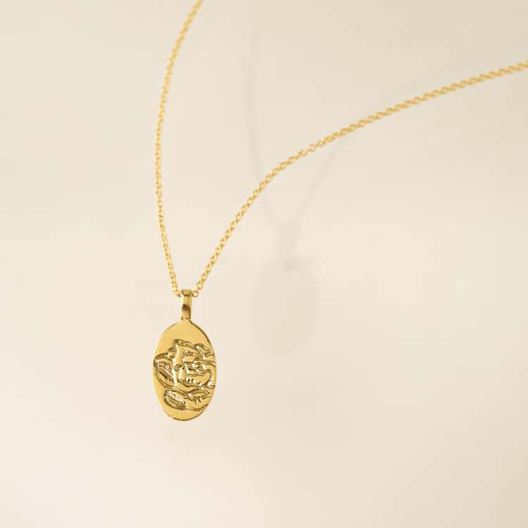 June Birth Flower Pendant Necklace