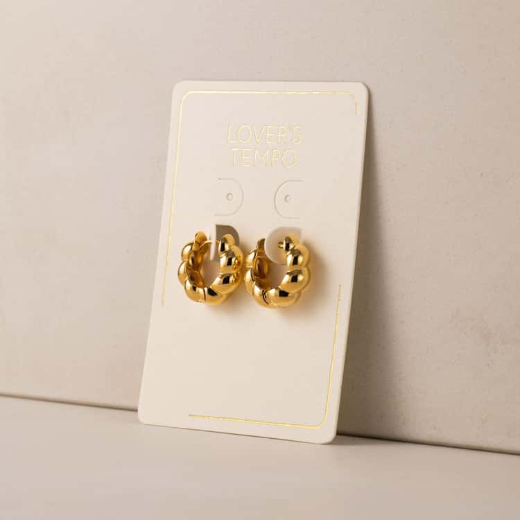 Croissant Puff Hoop Earrings