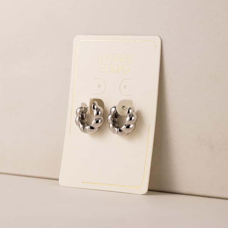 Croissant Puff Hoop Earrings