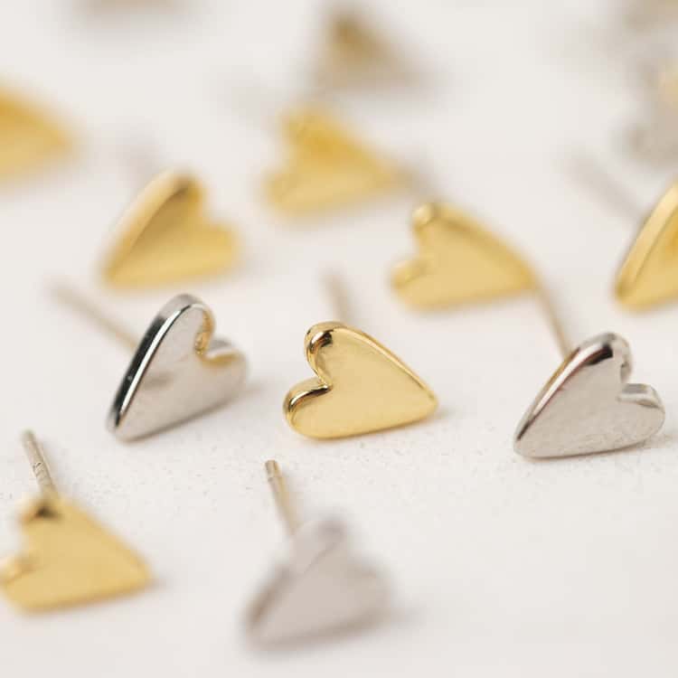 Everly Heart Stud Earrings