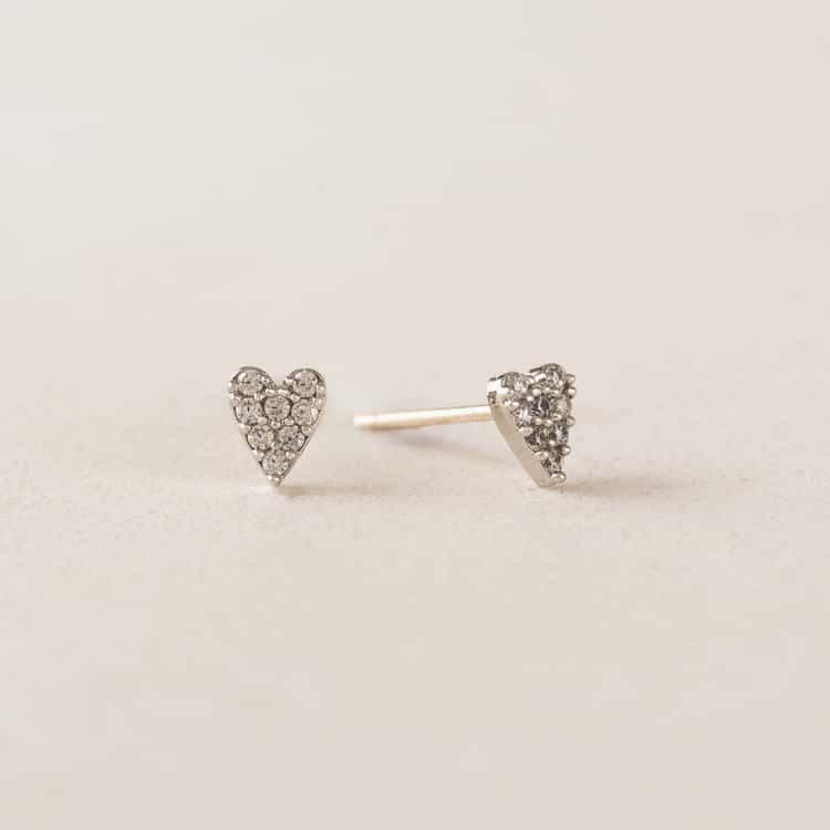 Flutter Heart Stud Earrings