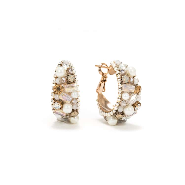 Gardenia Hoop Earrings
