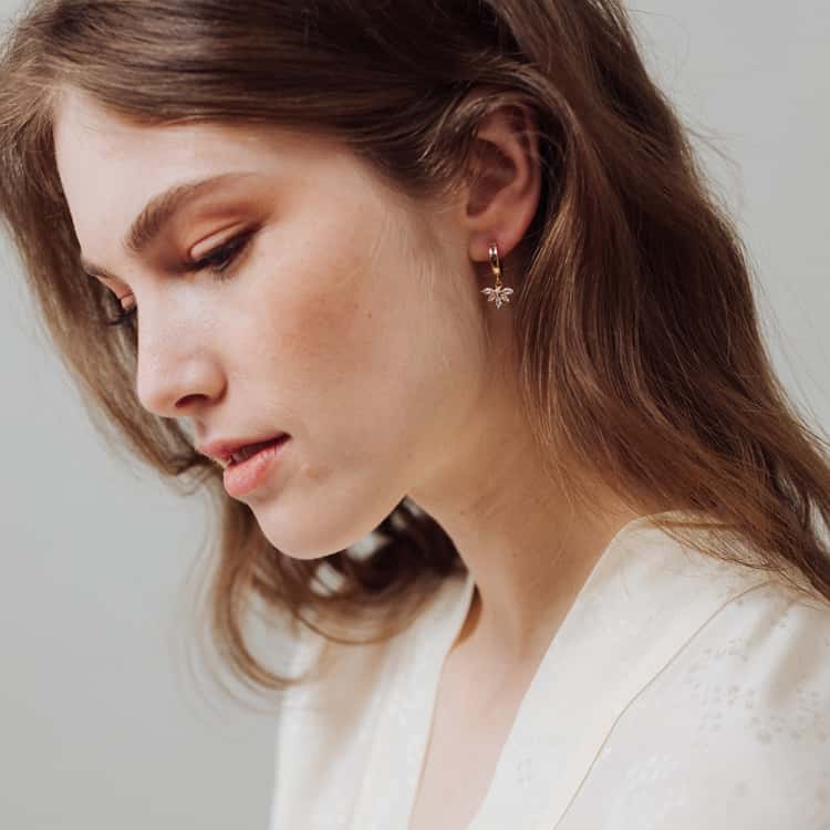 Harlowe Huggie Hoop Earrings