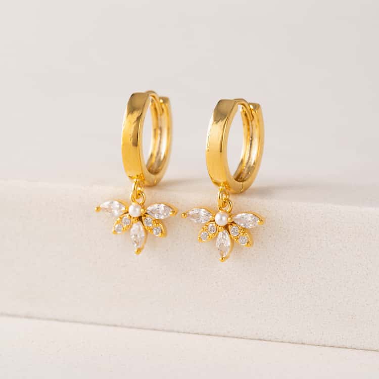 Harlowe Huggie Hoop Earrings