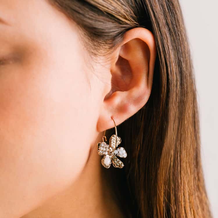 Primrose Drop Hoop Earrings