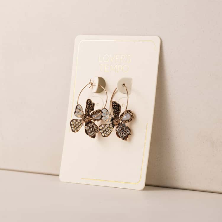 Primrose Drop Hoop Earrings