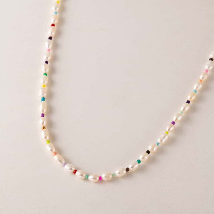 Rainbow Pearl Necklace