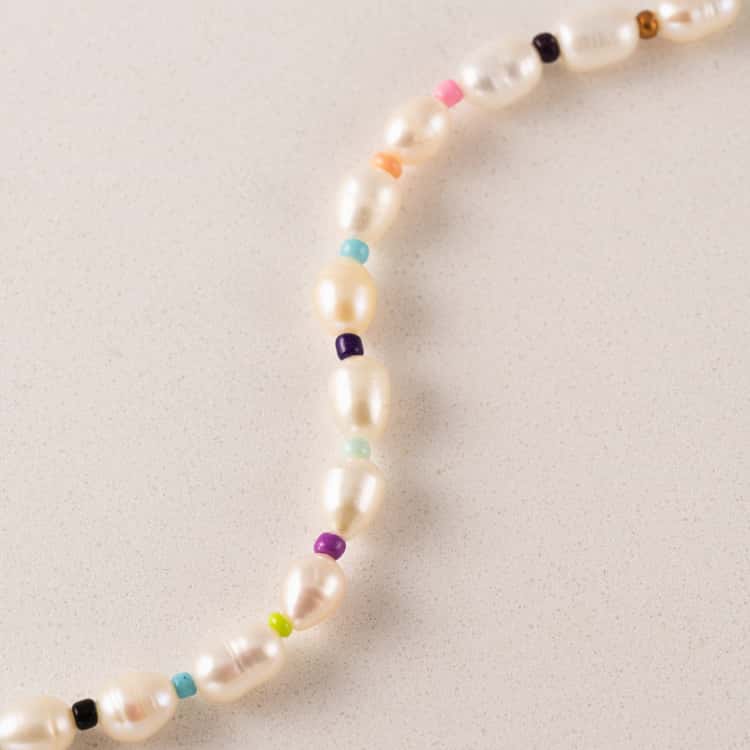 Rainbow Pearl Necklace