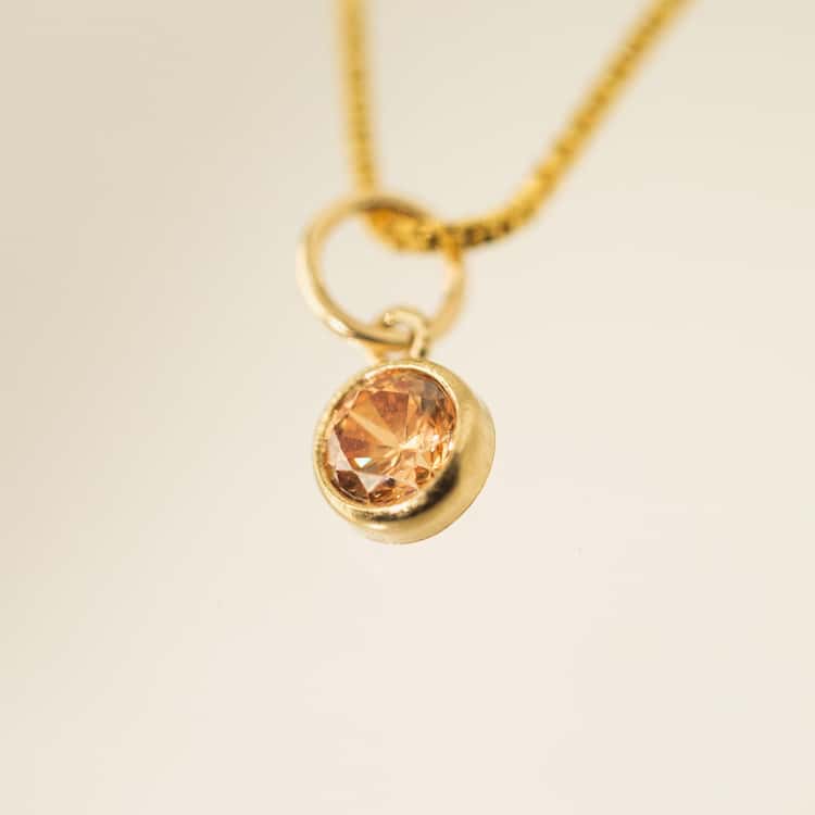 November Birthstone Gold-Filled Necklace