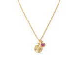 October Birthstone Fluted Necklace