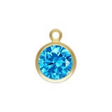 Blue Topaz Gold-Filled Charm