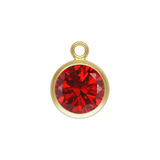 Garnet Gold-Filled Charm