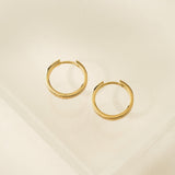 20mm Fluted Huggie Hoop Earrings