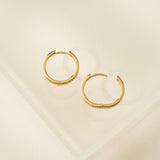 20mm Fluted Huggie Hoop Earrings