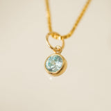 Aquamarine Gold-Filled Charm