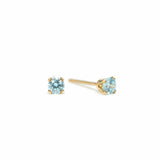 March Birthstone Gold-Filled Stud Earrings