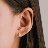 Alpha Square Stud Earrings