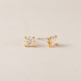 Alpha Square Stud Earrings