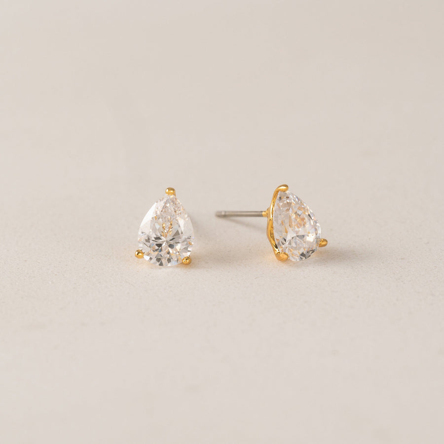 Alpha Teardrop Stud Earrings