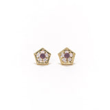 Anise Stud Earrings Pink Opal