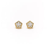 Anise Stud Earrings White Opal