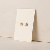 Anise Stud Earrings White Opal