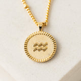 Aquarius Horoscope Necklace