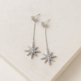 Aquila Star Drop Earrings Silver