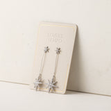 Aquila Star Drop Earrings Silver