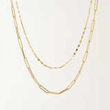 Arlo Paperclip Layered Necklace