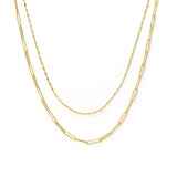 Arlo Paperclip Layered Necklace