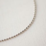 Ball Chain Necklace Silver