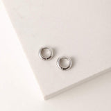 Bea 10mm Huggie Hoop Earrings Silver