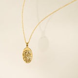 August Birth Flower Pendant Necklace