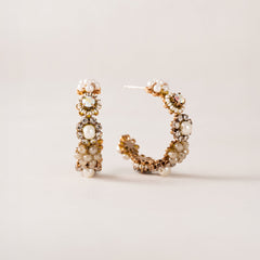 Bloom Crystal Hoop Earrings