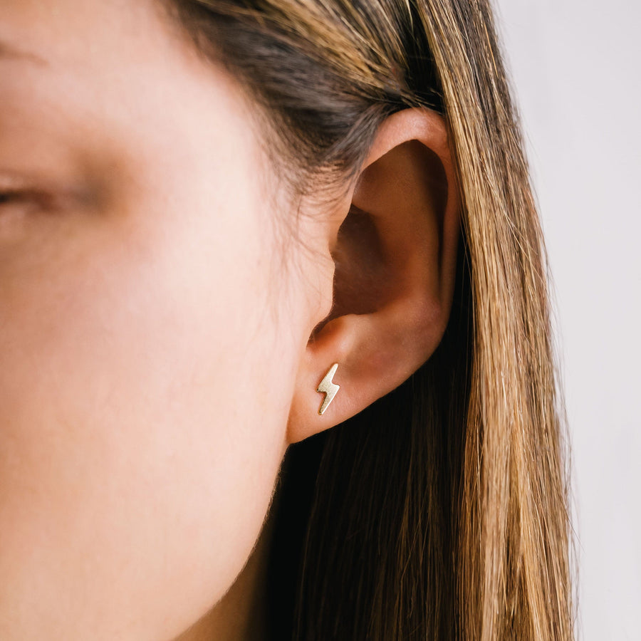 Bolt Gold-Filled Stud Earrings