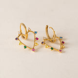 Chapel Heart Hoop Earrings