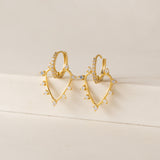 Chapel Heart Hoop Earrings