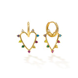 Chapel Heart Hoop Earrings