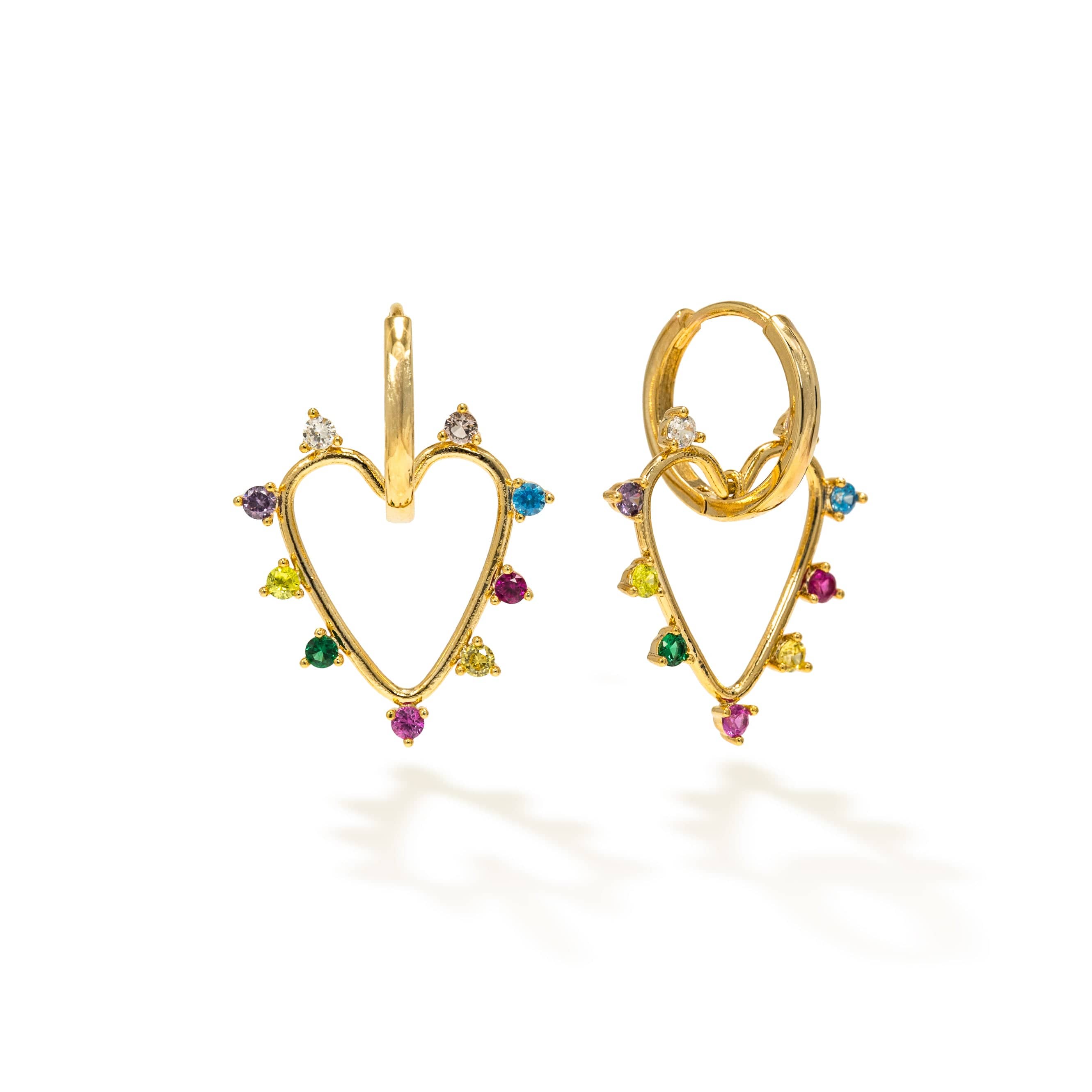 Chapel Heart Hoop Earrings
